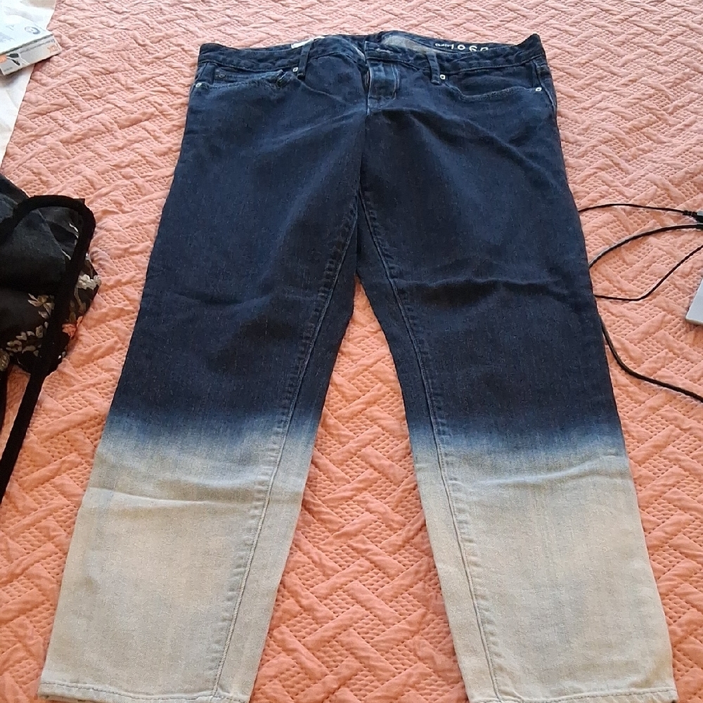 Gap Blue and White Ombre Jeans